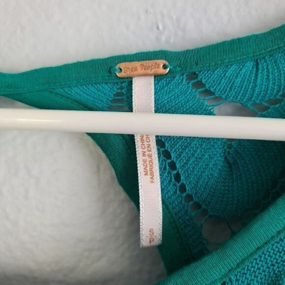 Free People Wild Thing Emerald Green Dress Small Long Sleeve Lined - Picture 5 of 6